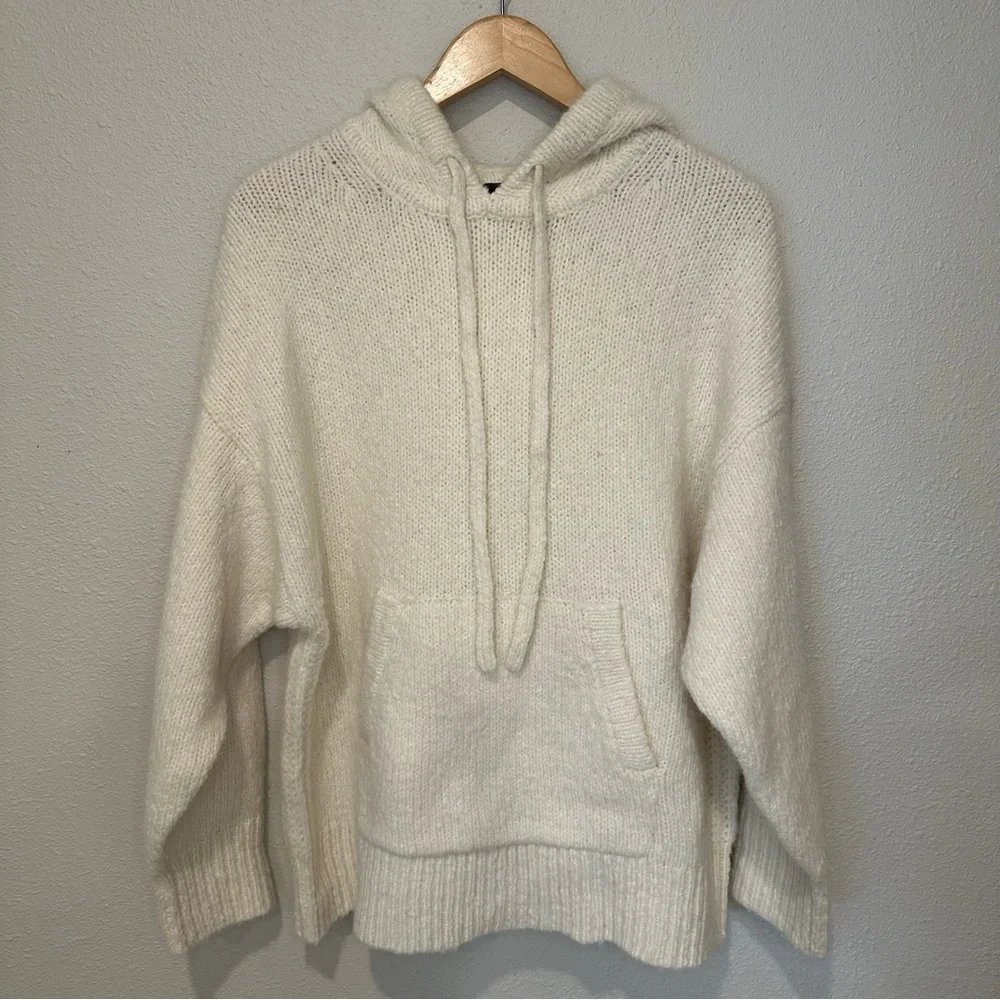 J. Crew Cozy Cream Knit Sweater Hoodie